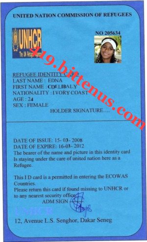 My united nations id card